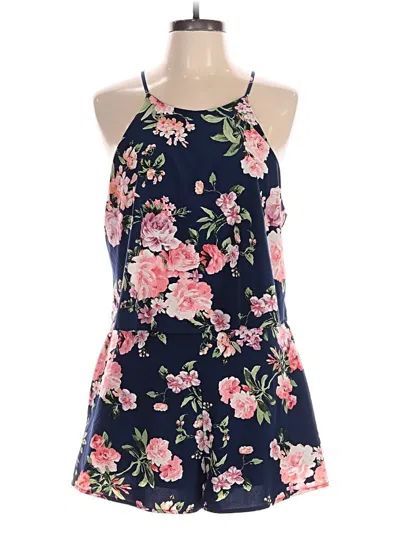 Pre-owned Lulus Romper In Blue