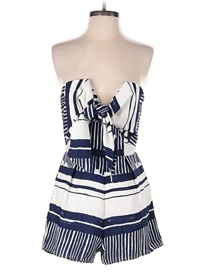 Pre-owned Lulus Romper In Blue