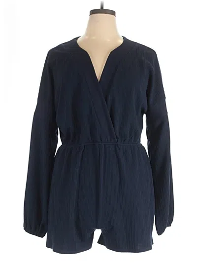 Pre-owned Lulus Romper In Blue