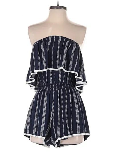 Pre-owned Lulus Romper In Blue