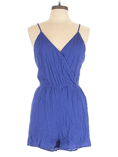 Pre-owned Lulus Romper In Blue