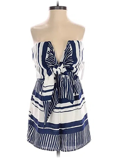 Pre-owned Lulus Romper In Blue
