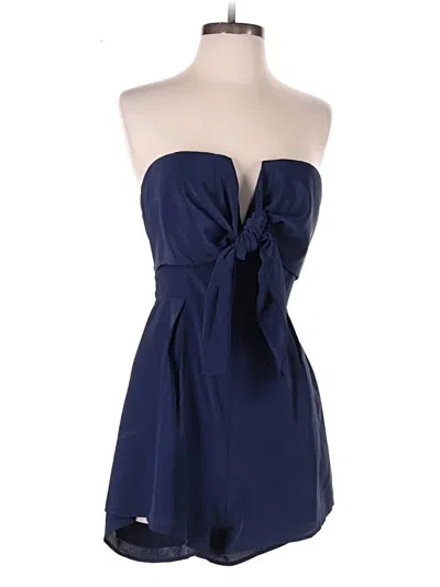 Pre-owned Lulus Romper In Blue
