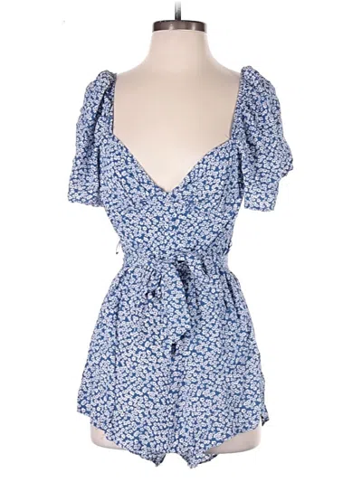 Pre-owned Lulus Romper In Blue