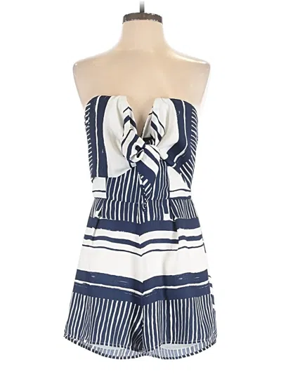 Pre-owned Lulus Romper In Blue