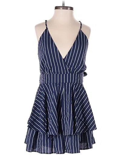 Pre-owned Lulus Romper In Blue