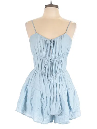 Pre-owned Lulus Romper In Blue
