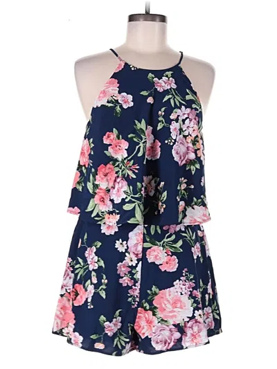 Pre-owned Lulus Romper In Blue