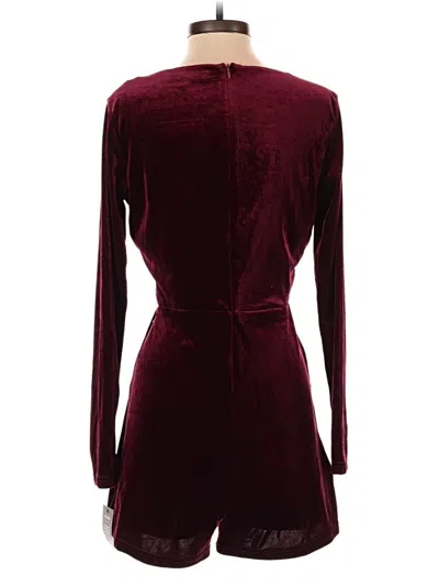 Pre-owned Lulus Romper In Burgundy