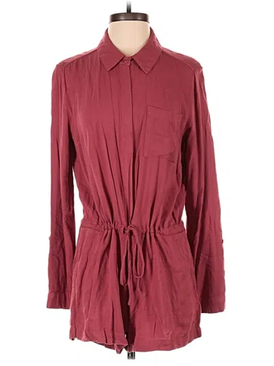 Pre-owned Lulus Romper In Burgundy