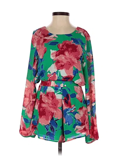 Pre-owned Lulus Romper In Green