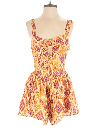 Pre-owned Lulus Romper In Orange