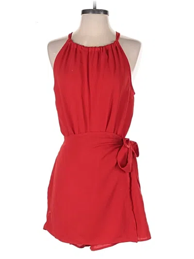 Pre-owned Lulus Romper In Red