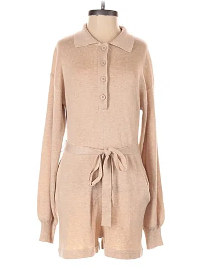 Pre-owned Lulus Romper In Tan