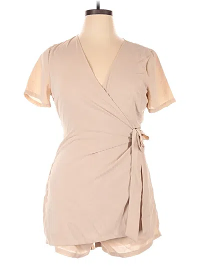 Pre-owned Lulus Romper In Tan