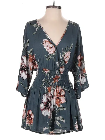 Pre-owned Lulus Romper In Teal