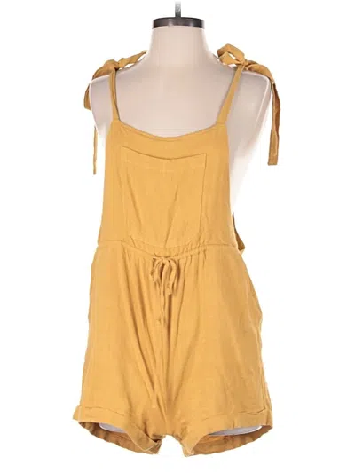 Pre-owned Lulus Romper In Yellow