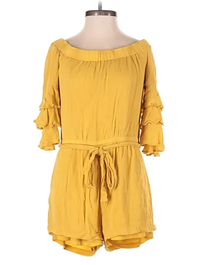 Pre-owned Lulus Romper In Yellow