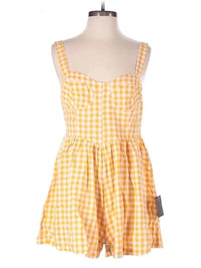 Pre-owned Lulus Romper In Yellow