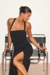 Lulus Rumi Black Sleeveless Column Midi Dress