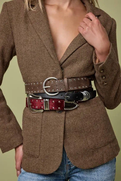 LULUS SADE BLACK RING BELT