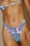 Lulus Saleema Multi Paisley Print Mid-rise Bikini Bottoms