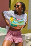 Lulus Sandrea Pink Sequin High-rise Micro Shorts