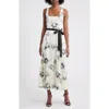 Lulus Scout Tie Waist Midi Dress In White