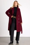 Lulus Season Of Sophistication Burgundy Double-breasted Coat In Burgundy