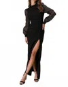 Lulus Seeking Sophistication Black Backless Balloon Sleeve Maxi Dress In Black