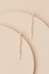 Lulus Shahar Gold Rhinestone Drop Earrings In Gold