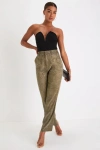 Lulus Shiniest Stance Gold Glitter High Rise Wide-leg Trousers In Gold