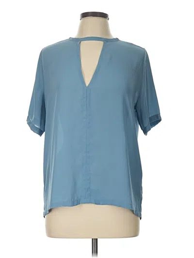 Pre-owned Lulus Short Sleeve Blouse In Blue