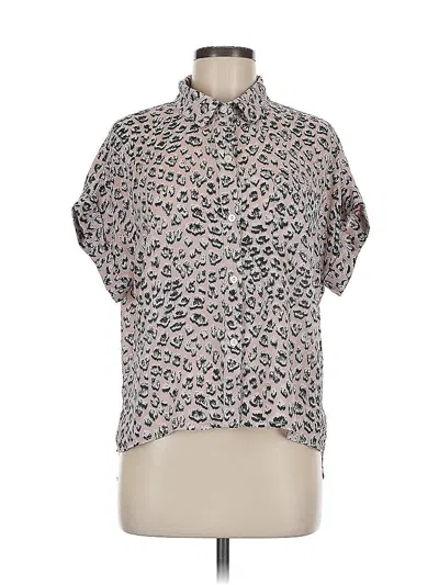Pre-owned Lulus Short Sleeve Blouse In Pink