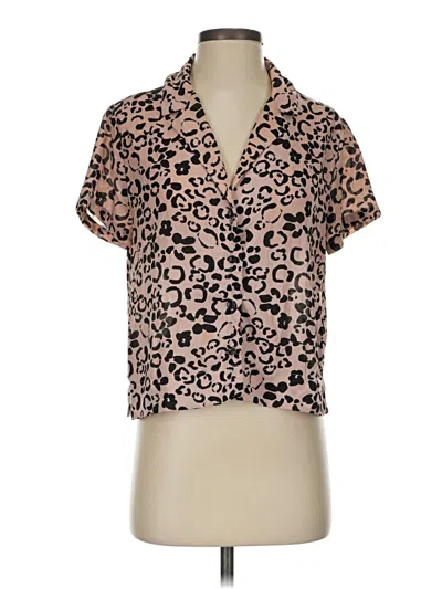 Pre-owned Lulus Short Sleeve Blouse In Pink