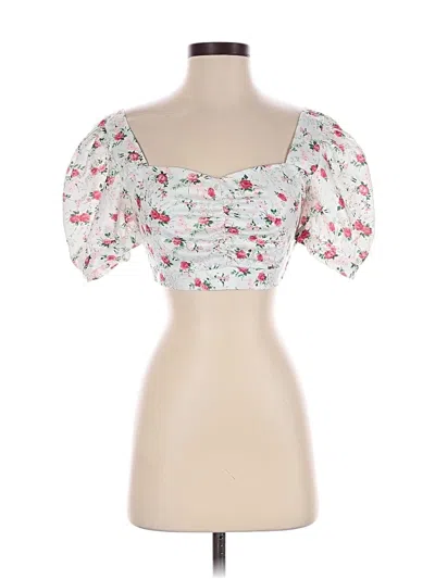 Pre-owned Lulus Short Sleeve Blouse In Red