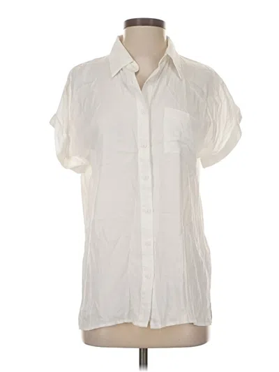 Lulus Short Sleeve Blouse In White
