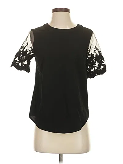 Pre-owned Lulus Short Sleeve Top Black Cold Shoulder Neckline Tops