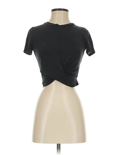 Pre-owned Lulus Short Sleeve Top Black Keyhole Neckline Tops