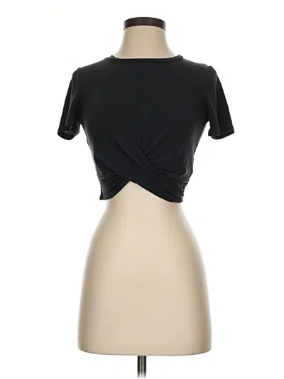 Pre-owned Lulus Short Sleeve Top Black Keyhole Neckline Tops