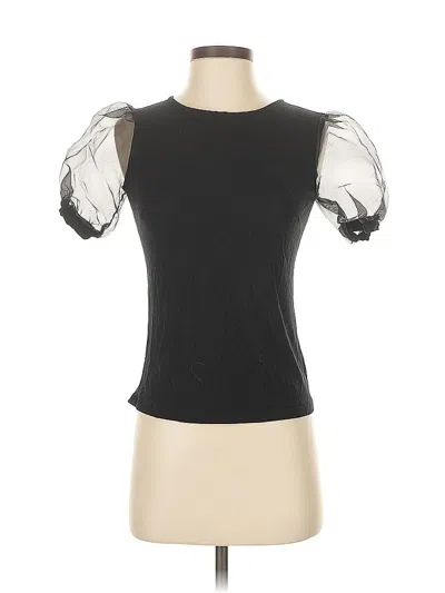 Pre-owned Lulus Short Sleeve Top Black Sweetheart Neckline Tops