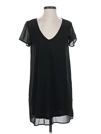 Pre-owned Lulus Short Sleeve Top Black V Neck Tops