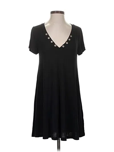 Pre-owned Lulus Short Sleeve Top Black V Neck Tops