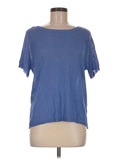 Pre-owned Lulus Short Sleeve Top Blue Boatneck Tops