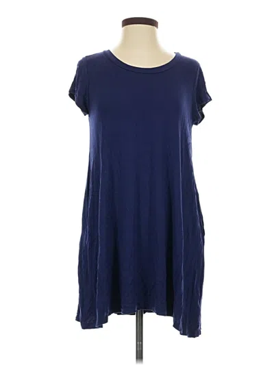 Pre-owned Lulus Short Sleeve Top Blue Scoop Neck Tops