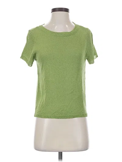 Pre-owned Lulus Short Sleeve Top Green Crew Neck Tops