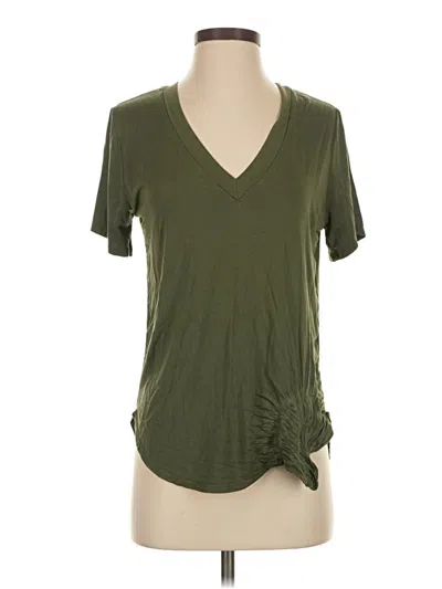 Pre-owned Lulus Short Sleeve Top Green V Neck Tops