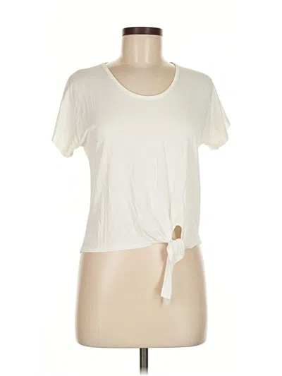 Pre-owned Lulus Short Sleeve Top Ivory Keyhole Neckline Tops In White