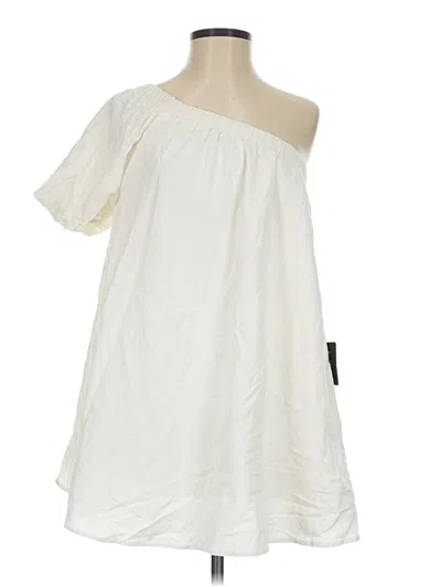 Lulus Short Sleeve Top Ivory One Shoulder Neckline Tops