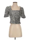 Lulus Sparkling Marvel Silver Sequin Square Neck Crop Top In Silver